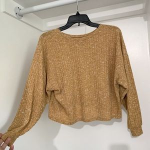 Say What? Yellow long sleeve crop top